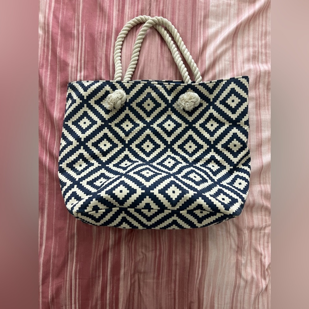 Summer & Rose Navy Diamond tote